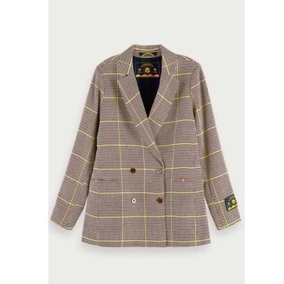 SCOTCH AND SODA
Maison Scotch Longer-Length Checked Double-Breasted Blazer - Picture 3 of 9